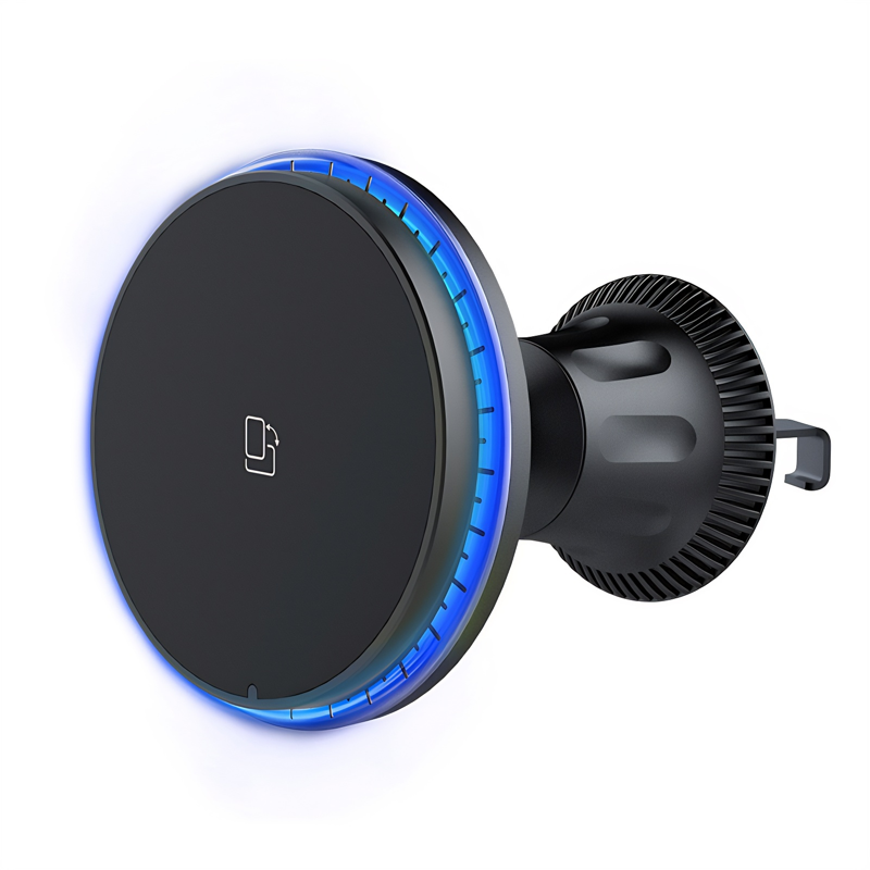 MagSafe Compatible 15W Fast Wireless Car Charger & Magnetic Phone Mount