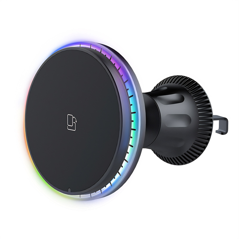 MagSafe Compatible 15W Fast Wireless Car Charger & Magnetic Phone Mount