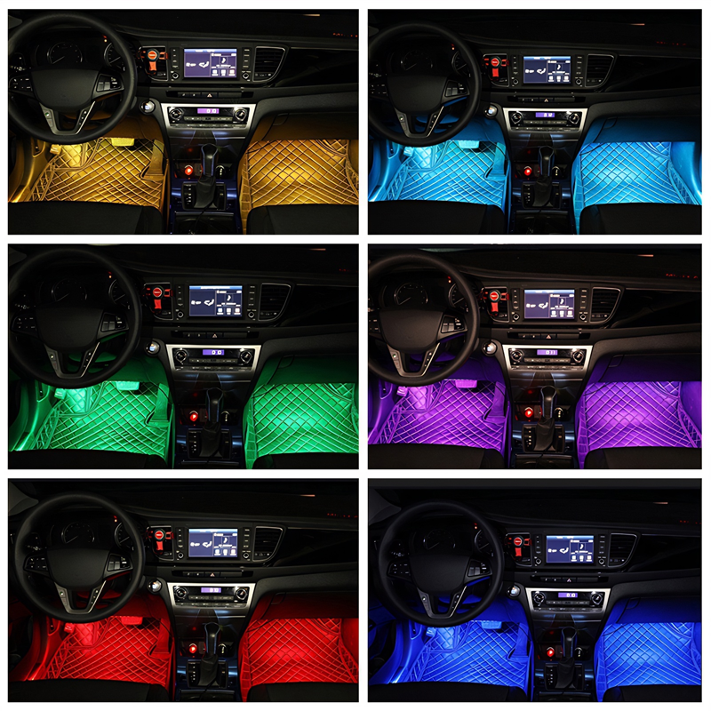 Styling Decorative Lamp LED Car Interior Light with Wireless Remote & Music Control
